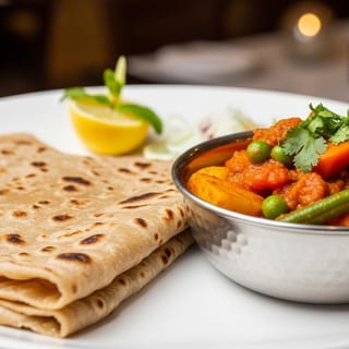 Chapathi with vegetable curry
