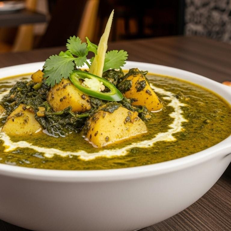 Delicious Aloo Palak: Indian Vegetarian Curry